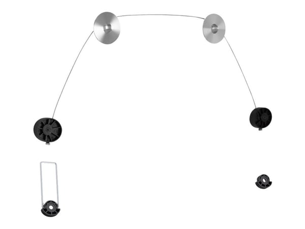 DELTACO ARM-1104 - Brakett - Ultra Slim Fixed - for TV / monitor - plastikk, aluminium, kaldvalset stål, ståltråd - glansgrå - skjermstørrelse: 37"...