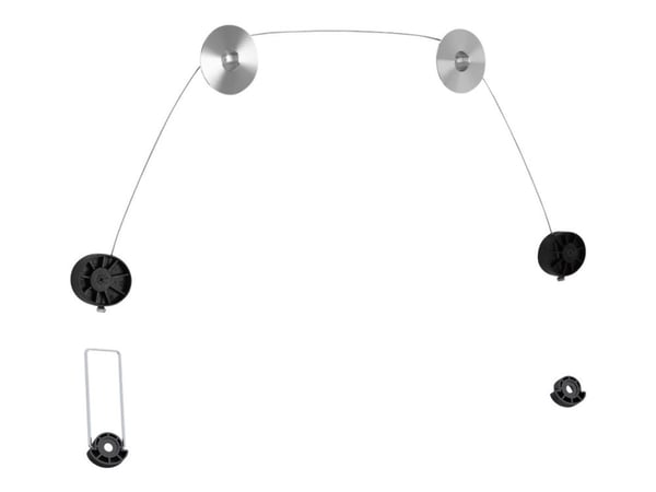 DELTACO ARM-1104 - Brakett - Ultra Slim Fixed - for TV / monitor - plastikk, aluminium, kaldvalset stål, ståltråd - glansgrå - skjermstørrelse: 37"...