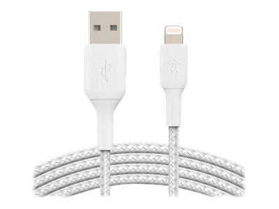 Belkin BoostCharge - Lightning-kabel - Lightning hann til USB hann - 3 m - hvit