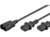 MicroConnect - Jatkojohto virtaa varten - IEC 60320 C13 - IEC 60320 C14 - 1,2 m - musta