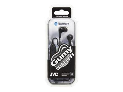JVC HA-FX9BT Gumy - Ørepropper med mikrofon - i øret - Bluetooth - trådløs - svart