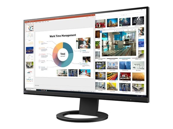 EIZO FlexScan EV2760-BK - LED-skjerm - 27" - 2560 x 1440 QHD - IPS - 1000:1 - 5 ms - HDMI, DVI-D, 2xDisplayPort - høyttalere - svart