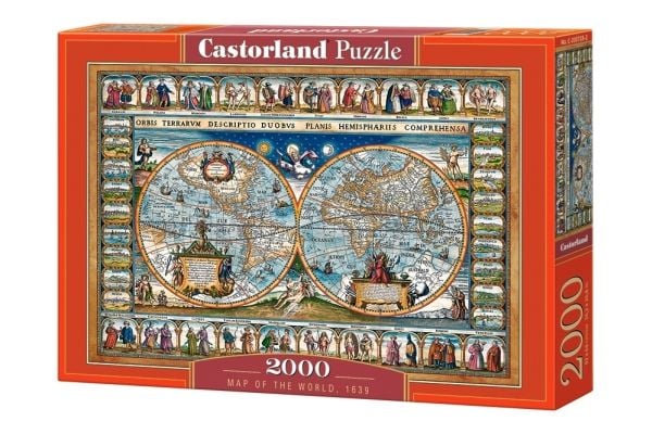 Castorland puslespill 2000 verdenskart