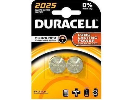 Duracell litium knappcellsbatteri 2 st (CR2025)