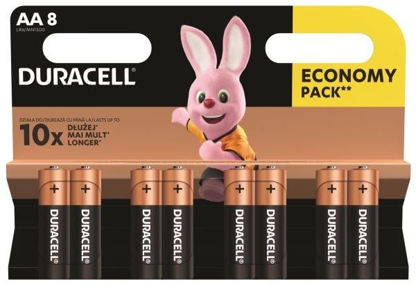 Duracell Basic AA / R6 1500mAh batteri 8 st.