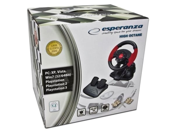 Esperanza - Hjul- og pedalsett - kablet - for Sony PlayStation 2, PC, Sony PSX, Sony PlayStation 3