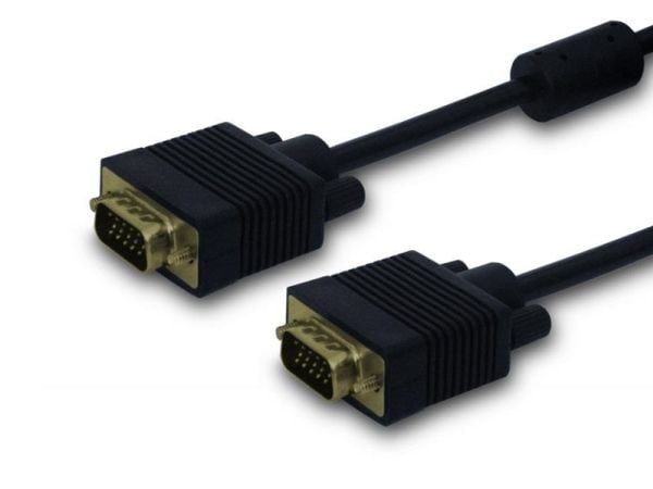 Savio CL-29, 1,8 m, VGA (D-Sub), VGA (D-Sub), Hankjønn, Hankjønn, Svart
