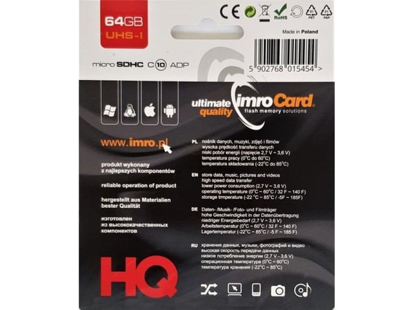 Imro MicroSDHC 64GB kortti (KOM000517)