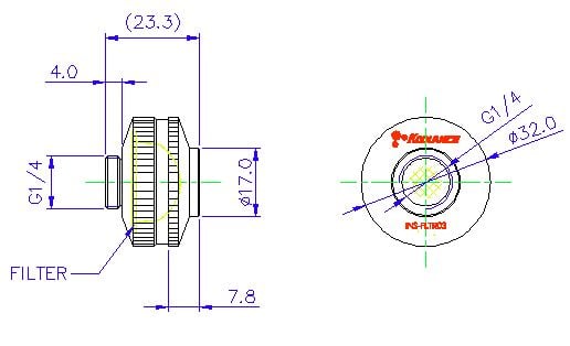 Koolance INS-FLTR03 - Vätskekylsystem inline-filter