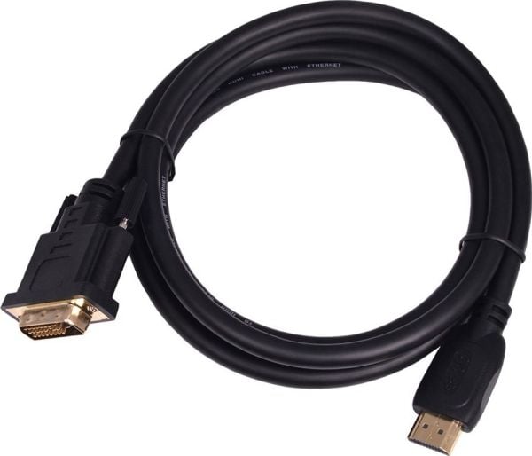 HDMI-DVI-kabel 1,8 m gullbelagt DVI 24+1