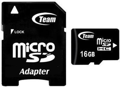 Team Group Micro SDHC Class 10 16G, 16 GB, MicroSDHC, Klasse 10, 20 MB/s, Svart