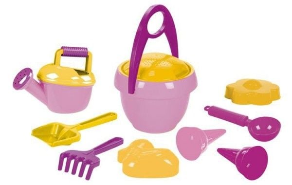 Lena Happy Sand Set vaaleanpunainen, 10 kpl