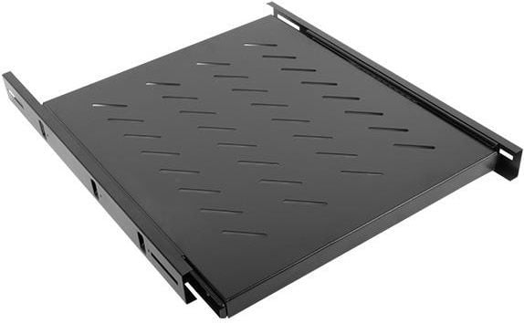 Lanberg - Rack-hylle - RAL 9004, svart - 1U - 19"