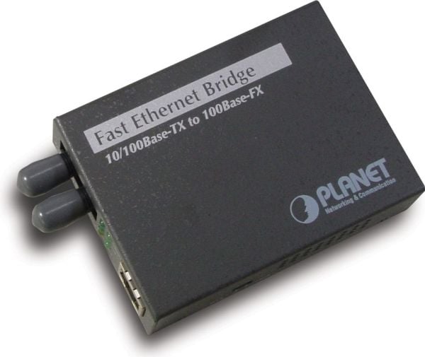 PLANET FT-801 - Fibermediekonverterare - 100Mb LAN - 10Base-T, 100Base-FX, 100Base-TX - RJ-45 / ST-läge (multi-mode) - upp till 2 km - 1310 nm