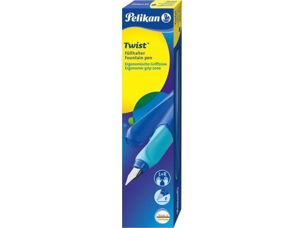 Pelikan 814751, Blå, Rund spiss, Rustfritt stål, Fin, Ambidextrous, Tyskland