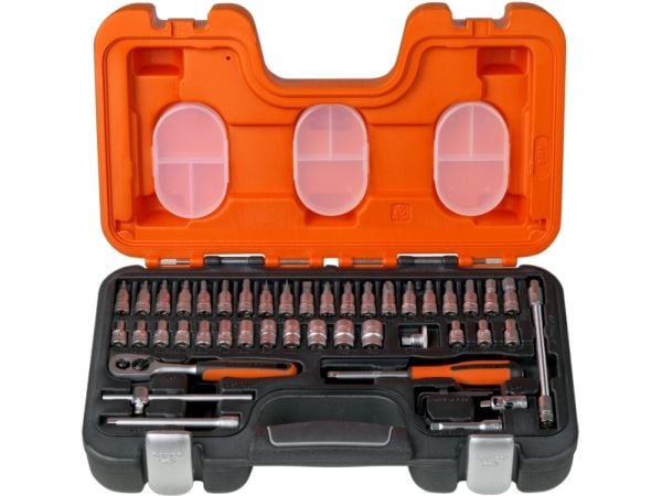 Bahco S460, Pistorasiasarja, 1/4", Metrinen, 12 pää(t), 4,4.5,5,5.5,6,7,8,9,10,11,12,13 mm, Terästä