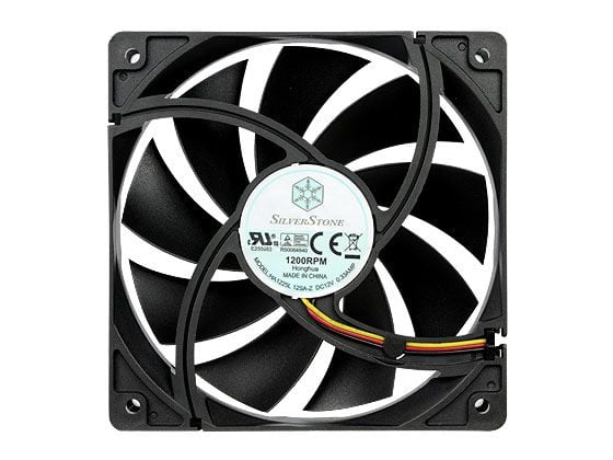 SilverStone FN121-P - Kabinettvifte - 120 mm - svart