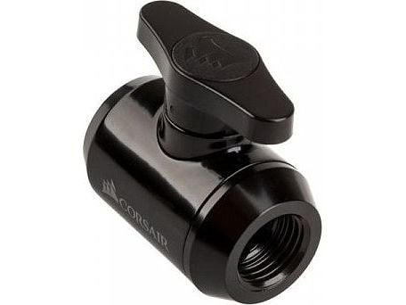 CORSAIR Hydro X Series XF Ball Valve - Manuell kuleventil for væskekjølesystem - svart