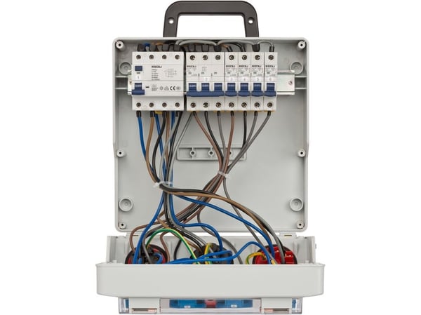 Brennenstuhl 1154890020, Svart, Blå, Grå, Rød, 7 AC-utganger, 400 V, 32 A, 230 V, 400 V