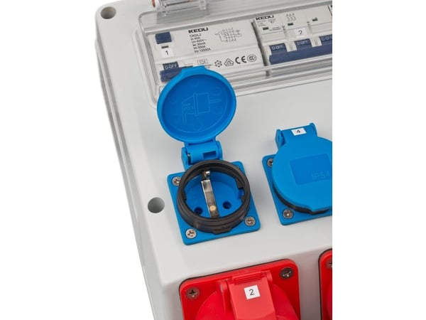 Brennenstuhl 1154890020, Svart, Blå, Grå, Rød, 7 AC-utganger, 400 V, 32 A, 230 V, 400 V