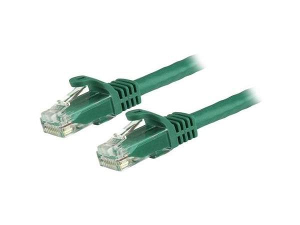 Startech 1.5m CAT6 Ethernet Cable, 10 Gigabit Snagless RJ45 650MHz 100W PoE Patch Cord, CAT 6 10GbE UTP Network Cable w/Strain Relief, Green, Wirin...