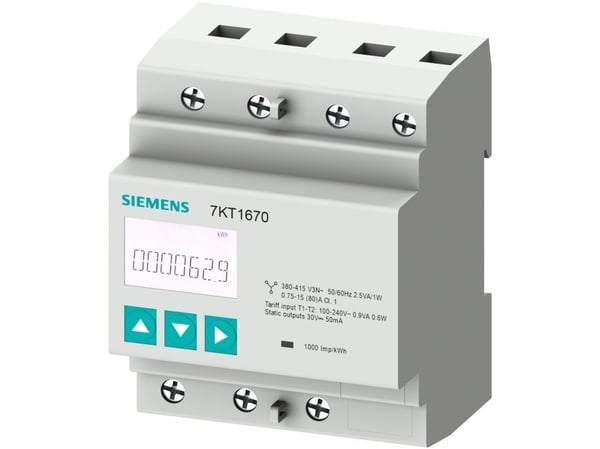 Siemens 7KT1668, Starkström, kWh, IP40, 80 A, 359 g, 362 g