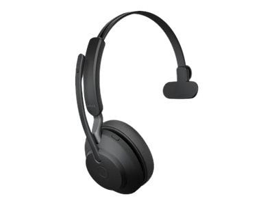 Jabra Evolve2 65 UC Mono - Hodesett - on-ear - konvertibel - Bluetooth - trådløs - USB-C - lydisolerende - svart