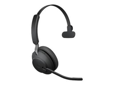 Jabra Evolve2 65 UC Mono - Hodesett - on-ear - konvertibel - Bluetooth - trådløs - USB-C - lydisolerende - svart