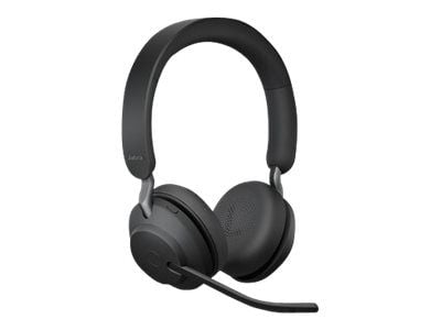 Jabra Evolve2 65 UC Stereo - Headset - på øret - Bluetooth - trådløs - USB-C - støyisolerende - svart