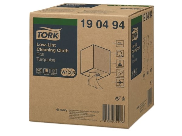 Aftørringsrulle Tork W1/W2 Sensitiv Industri 36x27.5 cm 180 m