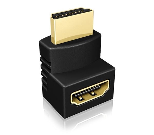 ICY BOX IB-CB009-1 - HDMI-adapter - HDMI hann til HDMI hunn - svart - 4K-støtte (en pakke 2)