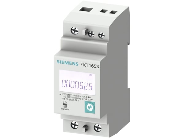 Siemens 7KT1651, Starkström, kWh, IP40, 63 A, 146 g, 146 g