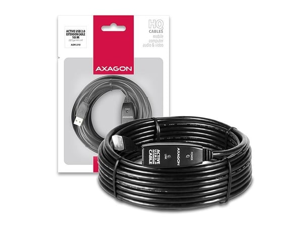 Axagon USB-A - USB-A USB-kabel 10 m Svart (ADR-210)