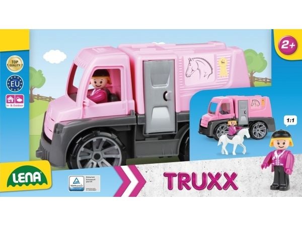 Lena TRUXX 04458, Lastebil, Hestevogn, Innendørs/utendørs, 2 år, Plast, Svart, Grå, Rosa