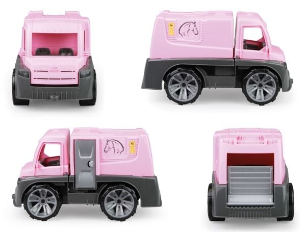 Lena TRUXX 04458, Lastebil, Hestevogn, Innendørs/utendørs, 2 år, Plast, Svart, Grå, Rosa
