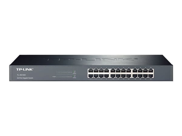 TP-Link TL-SG1024, Hallitsematon, Gigabit Ethernet (10/100/1000), Täysin kaksipuolinen, Telineasennus, 1U