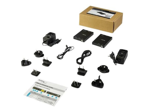 Startech HDMI over CAT6 Extender Kit - 4K 60Hz - HDMI Balun Kit - Signal up to 165 ft / 50m - HDR - 4:4:4 - 7.1 Audio Support (ST121HD20V) - Video/...