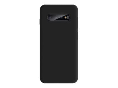eSTUFF - Bagsidecover til mobiltelefon - silikon - sort - for Samsung Galaxy S10