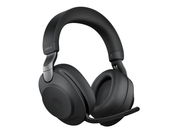 Jabra Evolve2 85 UC Stereo - Hodesett - full størrelse - Bluetooth - trådløs, kablet - aktiv støydemping - 3,5 mm jakk - lydisolerende - svart