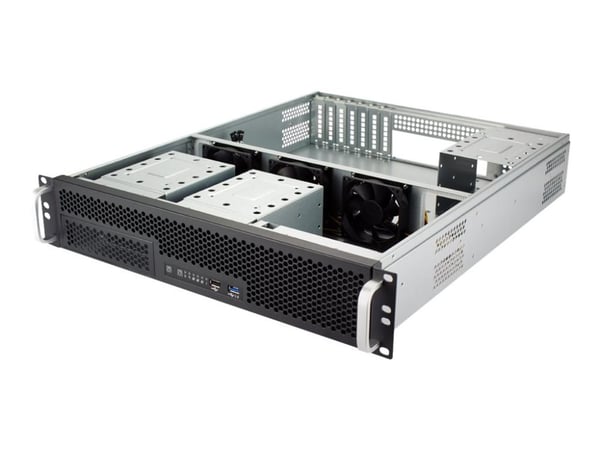 FANTEC SG-290 - Kan monteras i rack - 2U - ingen strömförsörjning (ATX) - svart, silver - USB