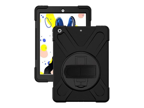 eSTUFF Defender Case - Baksidedeksel for nettbrett - svart - 9.7" - for Apple iPad Air 2