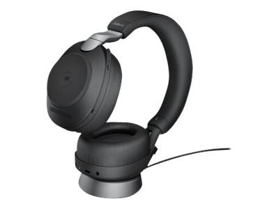Jabra Evolve2 85 MS Stereo - Hodesett - full størrelse - Bluetooth - trådløs, kablet - aktiv støydemping - 3,5 mm jakk - lydisolerende - svart - Ce...