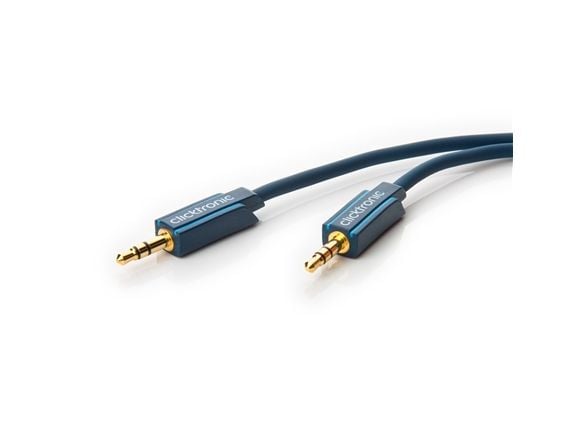 ClickTronic 1.5m MP3 Audio, 3.5mm, Hankjønn, 3.5mm, Hankjønn, 1,5 m, Blå