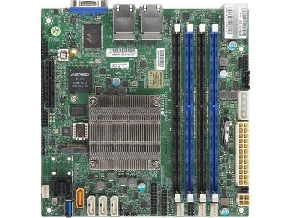 SUPERMICRO A2SDi-4C-HLN4F - Moderkort - mini ITX - Intel Atom C3558 - USB 3.0 - 4 x Gigabit LAN - inbyggda grafiken