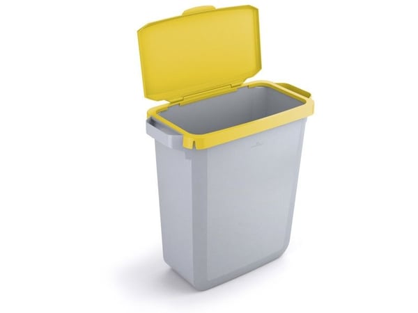 Hængslet låg til affaldsspand Durable Durabin 60L gul