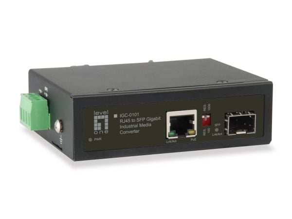LevelOne IGC-0101 - Medieomvandlare - 1GbE - 10Base-T, 100Base-TX, 1000Base-T, 1000Base-X - RJ-45 / SFP (mini-GBIC)