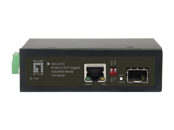 LevelOne IGC-0101 - Medieomvandlare - 1GbE - 10Base-T, 100Base-TX, 1000Base-T, 1000Base-X - RJ-45 / SFP (mini-GBIC)