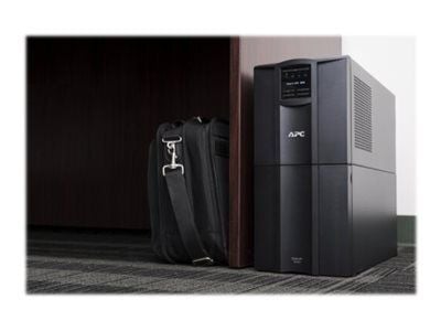 APC Smart-UPS SMT3000IC - UPS - AC 220/230/240 V - 2700 watt - 3000 VA - RS-232, USB - utgangskontakter: 9 - svart - med APC SmartConnect