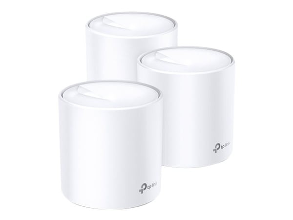 TP-Link Deco X60 - Wi-Fi-system - (3 rutere) 1GbE - Wi-Fi 6 - Dobbeltbånd TP-Link Deco X60 - Wi-Fi-system - (3 rutere) 1GbE - Wi-Fi 6 - Dobbeltbånd