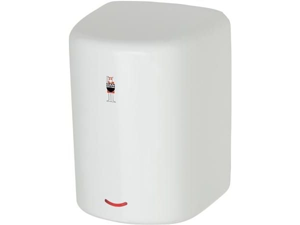 DAN DRYER Turbo Low Noise -käsikuivain (346) valkoiseksi maalattua terästä, kosketusvapaa. Kuivausaika 10-15 sekuntia, 700-1400 W, mitat 287x205x18...